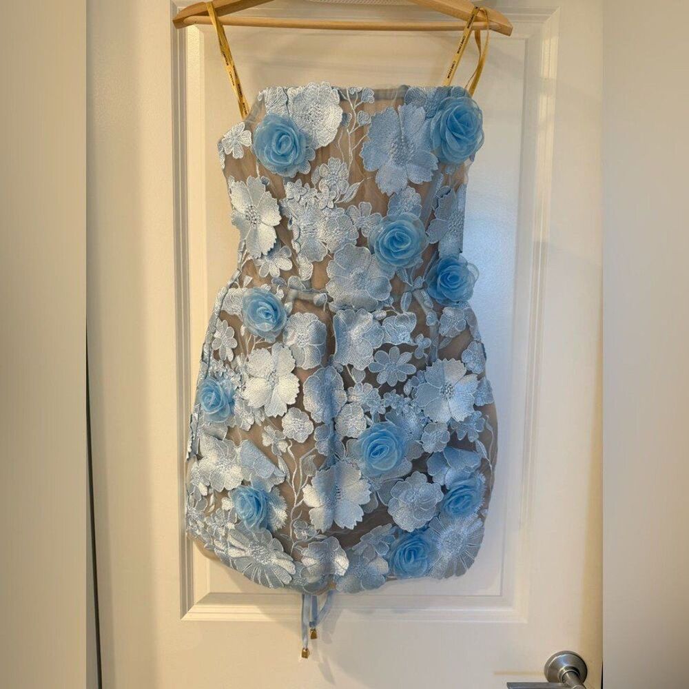 NWOT BRONX AND BANCO JASMINE MARAYA BLUE MINI DRESS - Picture 7 of 13